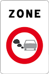 verkeersbord begin lage emissie zone