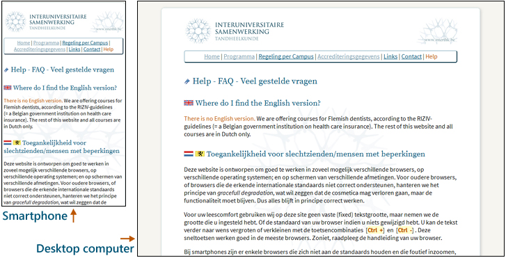 uitzicht interthk site op smartphone en desktop computer